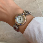 Vintage Antique Bold Cubic Metal Women’s Bracelet Watch — винтажные женские наручные часы с ярким дизайном, украшенные крупными кристаллами