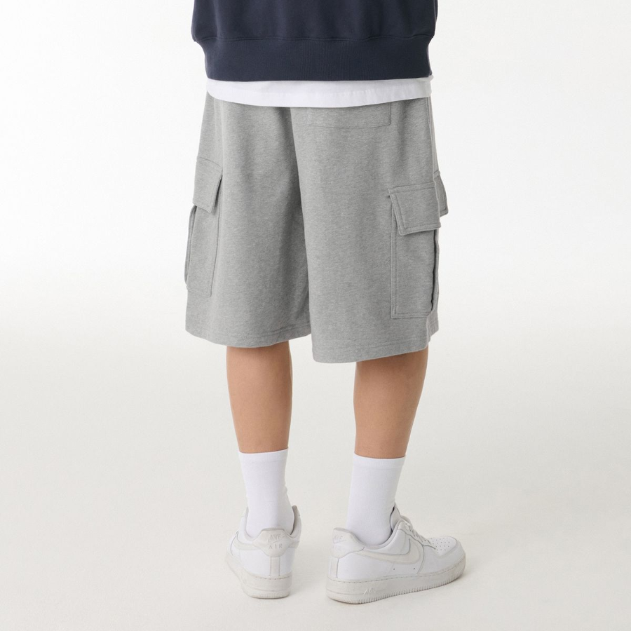 One-Tuck Cargo Bermuda Sweat Pants [Medium Gray]