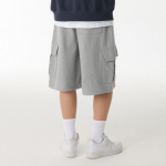 One-Tuck Cargo Bermuda Sweat Pants [Medium Gray]