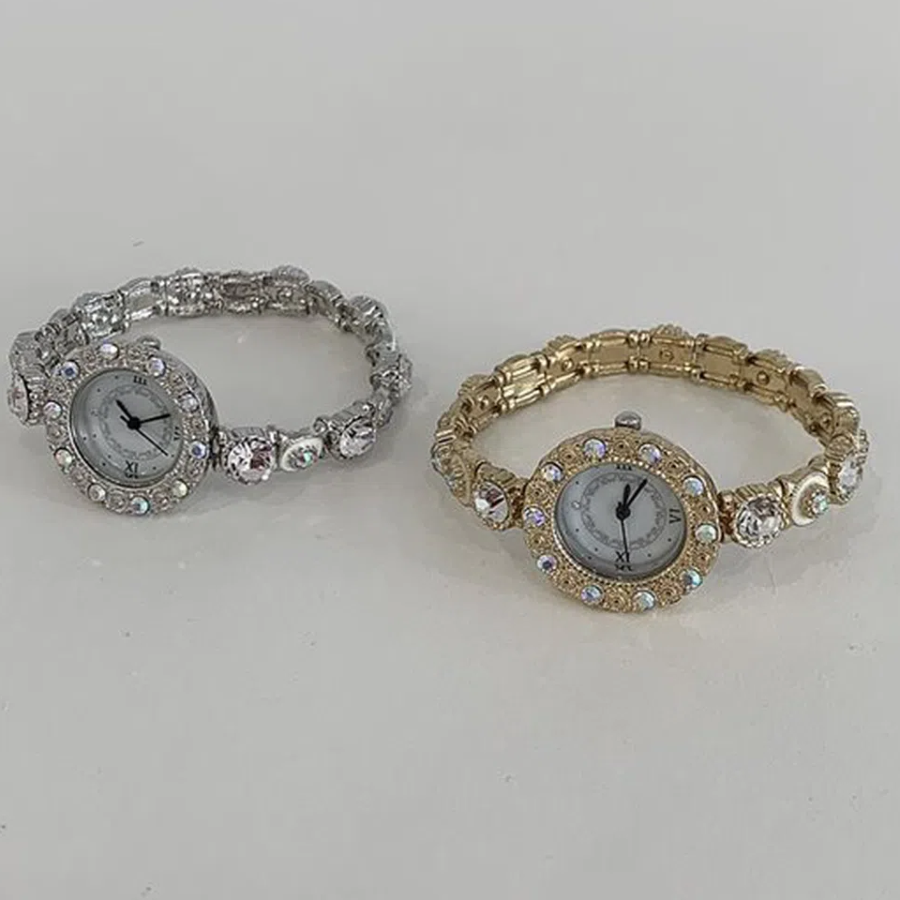 Simple Antique Gem Cubic Metal Band Women’s Bracelet Watch — женские наручные часы с винтажным дизайном и украшением из кристаллов