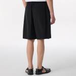 SOLOTEX One-Tuck Wide Comfort Banding Shorts [Black]