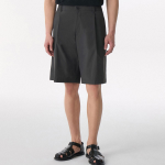 SOLOTEX One-Tuck Wide Comfort Banding Shorts [Gray]