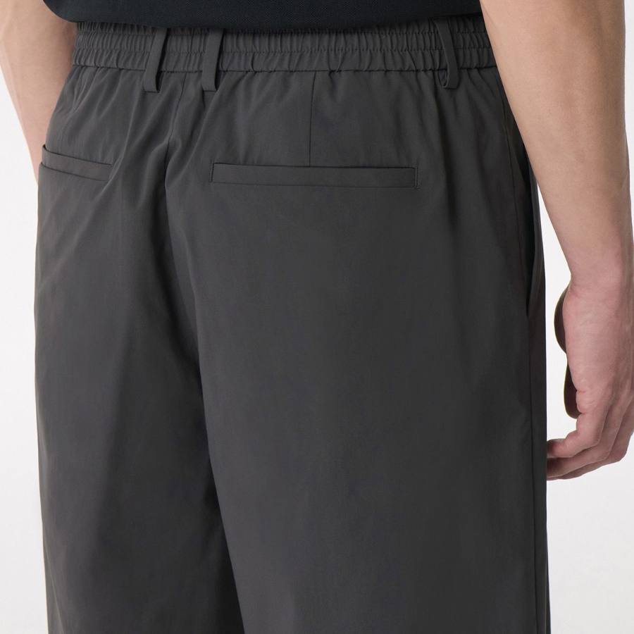 SOLOTEX One-Tuck Wide Comfort Banding Shorts [Gray]