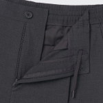 Seersucker One-Tuck Wide Banding Shorts [Gray]