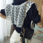 Fring Wavy Line See-Through Lace Embroidered Shawl — полупрозрачная шаль-накидка с волнистым краем и кружевной вышивкой