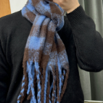 Warm Long Check Muffler — уютный удлинённый шарф в клетку для него и для неё