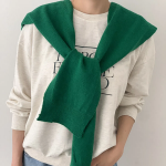 Solid Cape Layered Knit Shawl — однотонный вязаный шарф-накидка с эффектом кейпа