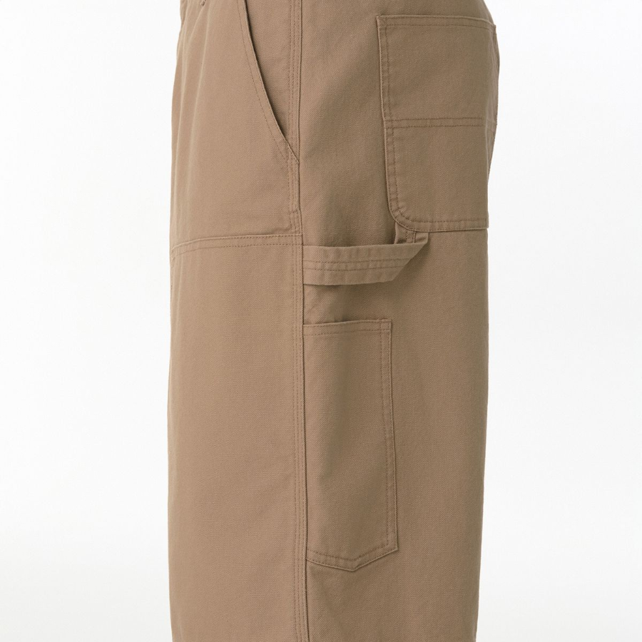 Canvas Double Knee Carpenter Bermuda Pants [Beige]