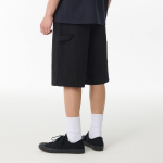 Canvas Double Knee Carpenter Bermuda Pants [Black]