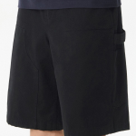 Canvas Double Knee Carpenter Bermuda Pants [Black]