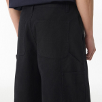 Canvas Double Knee Carpenter Bermuda Pants [Black]
