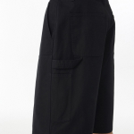 Canvas Double Knee Carpenter Bermuda Pants [Black]