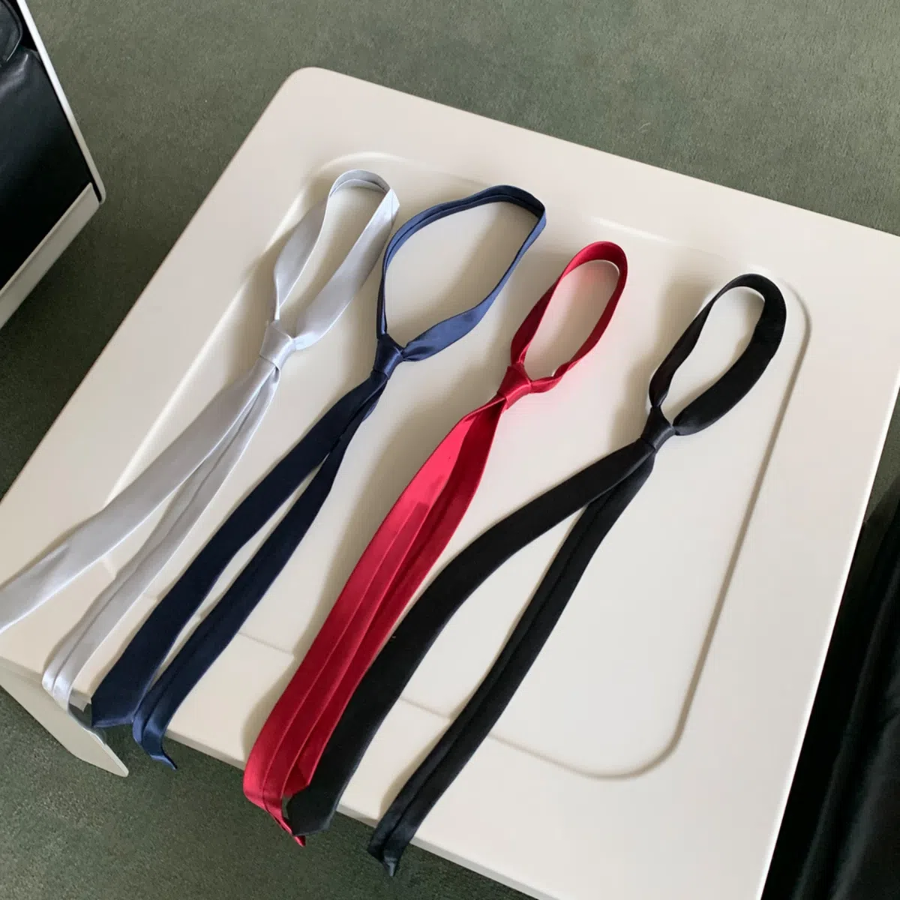 Slimmy Long Solid Manual Necktie — удлинённый однотонный неформальный галстук