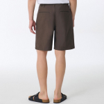 Back Satin Officer Shorts [Brown]