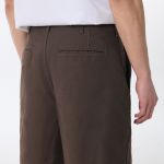 Back Satin Officer Shorts [Brown]