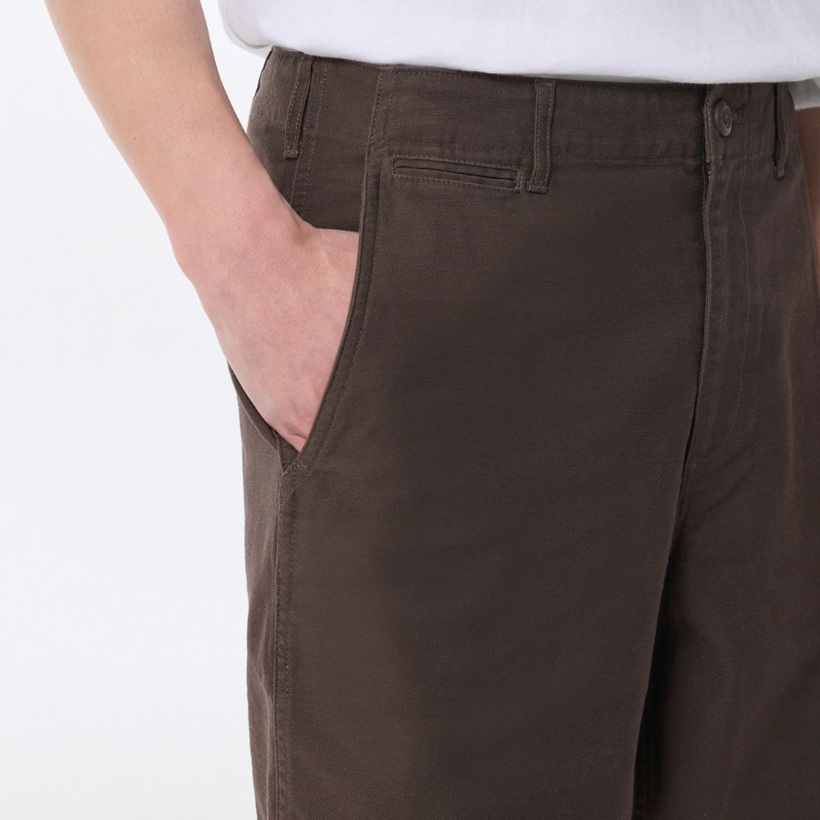 Back Satin Officer Shorts [Brown]