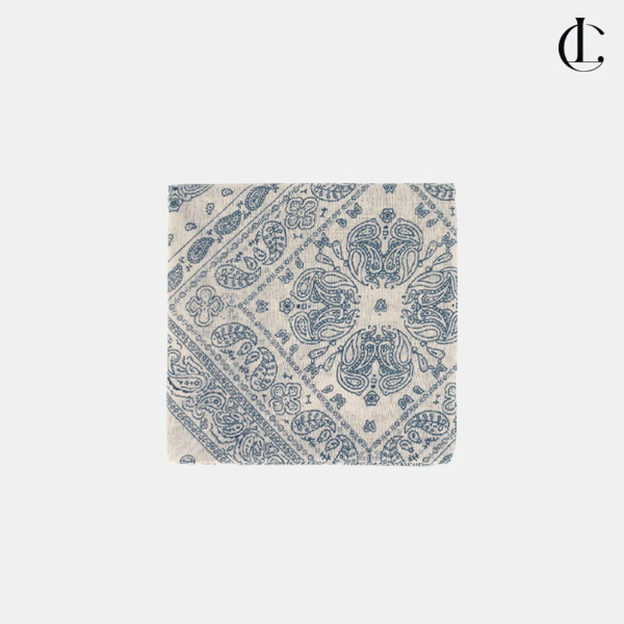 L’Cate Women’s Paisley Cotton Handkerchief — женский хлопковый платок с узором «пейсли» для шеи и головы