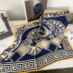 Silk 100% Blue Royal Mini Scarf — шёлковый синий мини-платок для элегантных образов