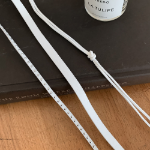 [3-Piece Set] Triplelin Long Shammud Suede Long Choker Tie Muffler — комплект из трёх длинных шёлковисто-замшевых чокеров и шарфов