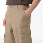 Cotton Herringbone Cargo Shorts [Beige]