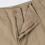 Cotton Herringbone Cargo Shorts [Beige]