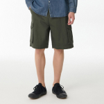 Cotton Herringbone Cargo Shorts [Khaki]