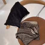 Polka Dot Sheer Double-Layer Cotton Scarf — прозрачный двуслойный хлопковый шарф в горошек