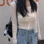 Ridi Lace Sheer Flower Pattern Tie Muffler Choker Scarf — женский ажурный шарф-чокер с цветочным узором