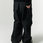 City Leisure Wide Belted Cargo Pants [Black]
