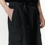 City Leisure Wide Belted Cargo Pants [Black]