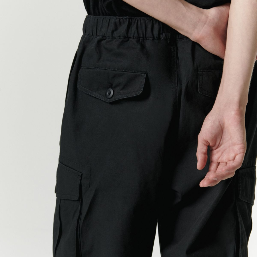 City Leisure Wide Belted Cargo Pants [Black]