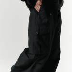 City Leisure Wide Belted Cargo Pants [Black]