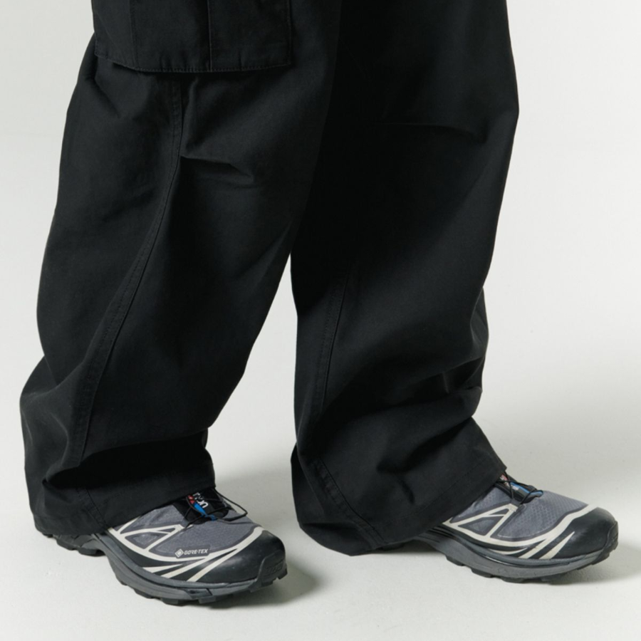 City Leisure Wide Belted Cargo Pants [Black]