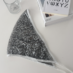 Sequin Line Sheer Triangle Hair Scarf — прозрачный треугольный платок для волос с пайетками