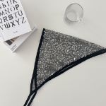 Sequin Line Sheer Triangle Hair Scarf — прозрачный треугольный платок для волос с пайетками
