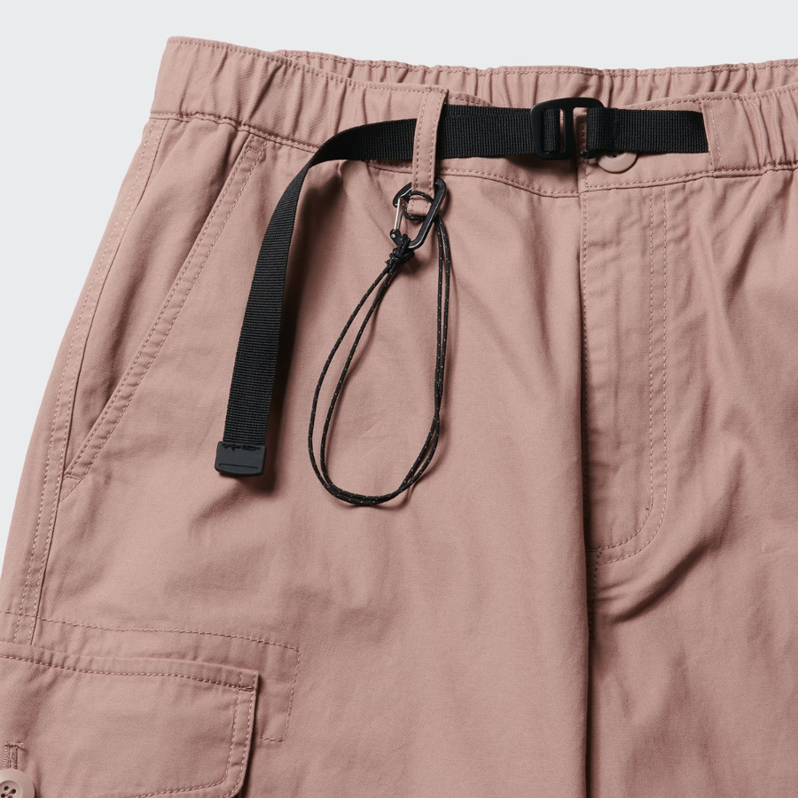 City Leisure Wide Belted Cargo Pants [Desert Pink]