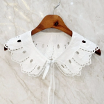 Cotton 100 Feather Lace Neck Cape — хлопковый воротник с перьевым кружевом, фейк-воротник