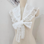 Cotton 100% Women’s Punching Check Lace Long Scarf Spring — женский длинный шарф из 100% хлопка с перфорированным клетчатым кружевом для весны