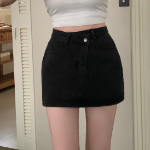 Асимметричная джинсовая мини-юбка с косым кроем