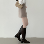 Мини-юбка с эффектом запаха и внутренними шортами