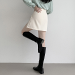 Мини-юбка с эффектом запаха и внутренними шортами