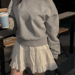 Мини-юбка с воланами и встроенными шортами