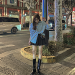 Мини-юбка с воланами и встроенными шортами