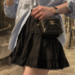 Мини-юбка с воланами и встроенными шортами