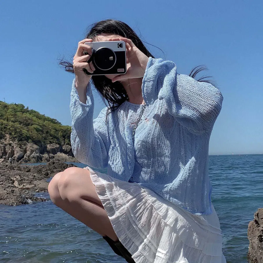 Мини-юбка с ярусами и гороховым принтом на резинке