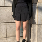 Плиссированная мини-юбка A-силуэта