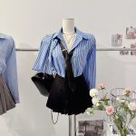 Мини-юбка с защипами и вшитыми шортами