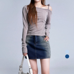 S-DARK BLUE-Мини юбки