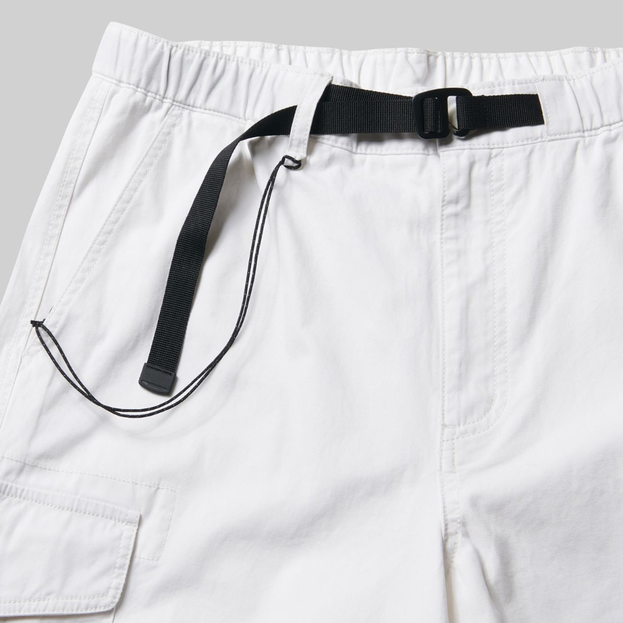 City Leisure Wide Belted Cargo Pants [White]