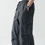 City Leisure Wide Belted Cargo Pants [Gray]